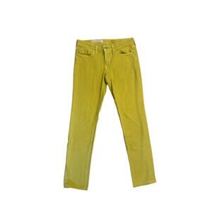 Women 26 Anthropologie Pilcro Letterpress Stet Yellow Denim Jeans Pants